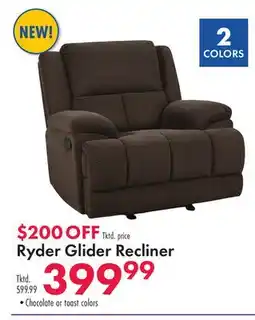 Boscov's Ryder Glider Recliner offer