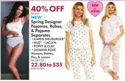 Boscov's Spring Designer Pajamas, Robes, & Pajama Separates offer