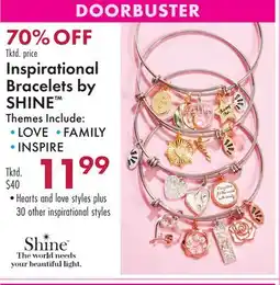 Boscov's Inspirational Bracelets by SHINE offer