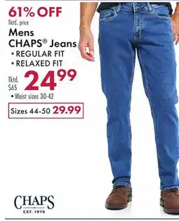 Boscov's Mens CHAPS Jeans offer