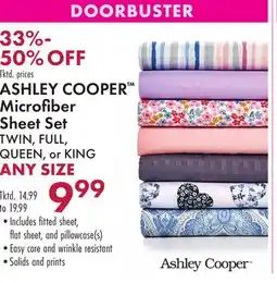 Boscov's ASHLEY COOPER Microfiber Sheet Set offer