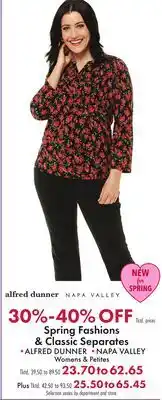 Boscov's Spring Fashions & Classic Separates offer