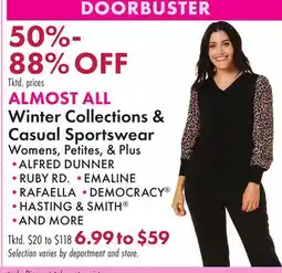 Boscov's ALL Winter Collections & Casual Sportswear offer