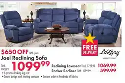Boscov's Joel Reclining Sofa offer