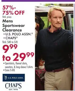 Boscov's Mens Sportswear Clearance offer