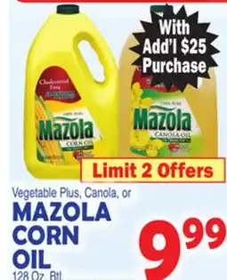 Bravo Supermarkets MAZOLA CORN OIL offer