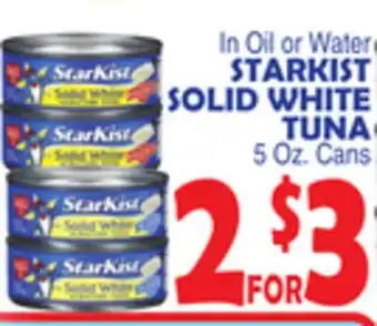 Bravo Supermarkets STARKIST SOLID WHITE TUNA offer