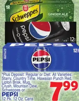 Bravo Supermarkets PEPSI 12 Pk. 12 Oz. Cans offer