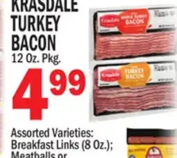 Bravo Supermarkets KRASDALE TURKEY BACON offer