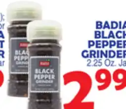 Bravo Supermarkets BADIA BLACK PEPPER GRINDER offer