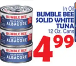 Bravo Supermarkets BUMBLE BEE SOLID WHITE TUNA offer