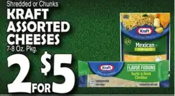 Bravo Supermarkets KRAFT ASSORTED CHEESES offer
