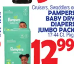 Bravo Supermarkets PAMPERS BABY DRY DIAPERS JUMBO PACK offer