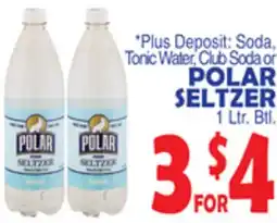 Bravo Supermarkets POLAR SELTZER 1 Ltr. Btl offer