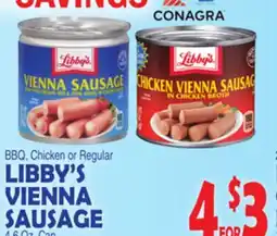 Bravo Supermarkets LIBBY'S VIENNA SAUSAGE offer