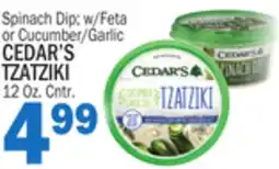 Bravo Supermarkets CEDAR'S TZATZIKI offer