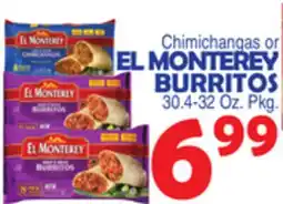 Bravo Supermarkets EL MONTEREY BURRITOS 30.4-32 Oz. Pkg offer