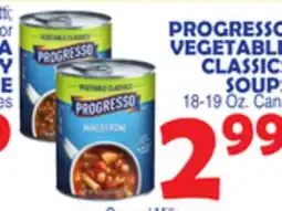 Bravo Supermarkets PROGRESSO VEGETABLE CLASSICS SOUPS offer