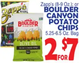 Bravo Supermarkets BOULDER CANYON POTATO CHIPS 5.25-6.5 Oz. Bag offer