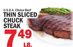 Bravo Supermarkets THIN SLICED CHUCK STEAK offer