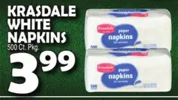 Bravo Supermarkets KRASDALE WHITE NAPKINS offer