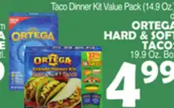 Bravo Supermarkets ORTEGA HARD & SOFT TACOS 19.9 Oz. Box offer