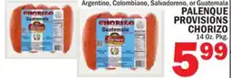 Bravo Supermarkets PALENQUE PROVISIONS CHORIZO offer