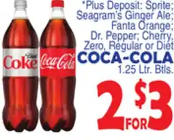 Bravo Supermarkets COCA-COLA 1.25 Ltr. Btls offer