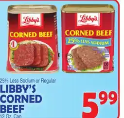 Bravo Supermarkets LIBBY'S CORNED BEEF 12 Oz. Can offer