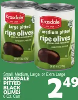 Bravo Supermarkets Krasdale Pitted Black Olives offer
