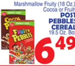Bravo Supermarkets POST PEBBLES CEREAL 19.5 Oz. Box offer