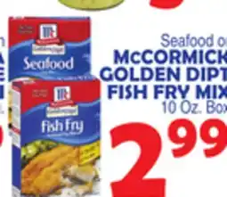 Bravo Supermarkets CORMICK GOLDEN DIPT FISH FRY MIX 10 Oz. Box offer