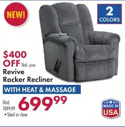 Boscov's Revive Rocker Recliner WITH HEAT & MASSAGE offer