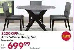 Boscov's Amy 5-Piece Dining Set offer