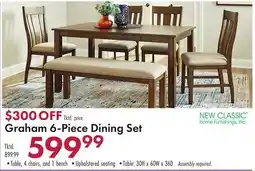 Boscov's Graham 6-Piece Dining Set offer