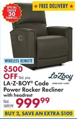 Boscov's LA-Z-BOY Cade Power Rocker Recliner with headrest offer