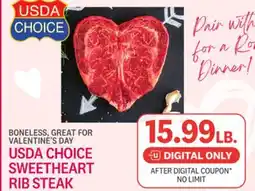 Kings Food Markets USDA CHOICE SWEETHEART RIB STEAK offer
