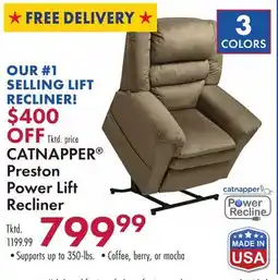 Boscov's CATNAPPER Preston Power Lift Recliner offer