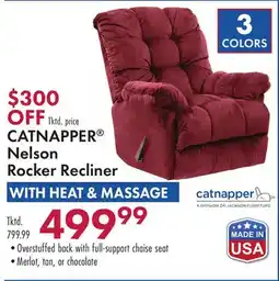 Boscov's CATNAPPER Nelson Rocker Recliner WITH HEAT & MASSAGE offer