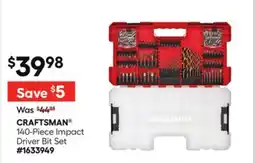 Lowe's 140-Piece Impact Driver Bit Set offer
