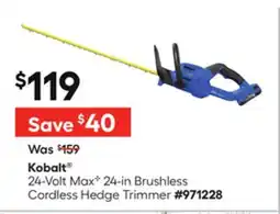 Lowe's 24-Volt MaxC 24-in Brushless Cordless Hedge Trimmer offer