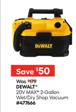 Lowe's 20V MAX♦ 2-Gallon Wet/Dry Shop Vacuum offer
