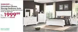 Boscov's Jamestown Queen Storage Bedroom Suite offer