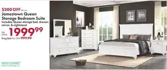 Boscov's Jamestown Queen Storage Bedroom Suite offer