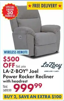 Boscov's LA-Z-BOY Joel Power Rocker Recliner with headrest offer