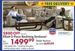 Boscov's Elliott 2-Piece Reclining Sectional offer