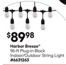 Lowe's 96-ft Plug-in Black Indoor/Outdoor String Light offer