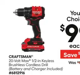 Lowe's 20-Volt MaxF 1/2-in Keyless Brushless Cordless Drill offer