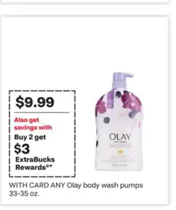 CVS ANY Olay body wash pumps offer