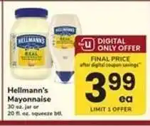 Safeway Hellmann's Mayonnaise offer